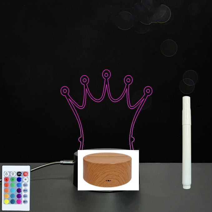 LED Acrylic Message Board - Reusable 3D Light Up Writing Board - Ever green palace