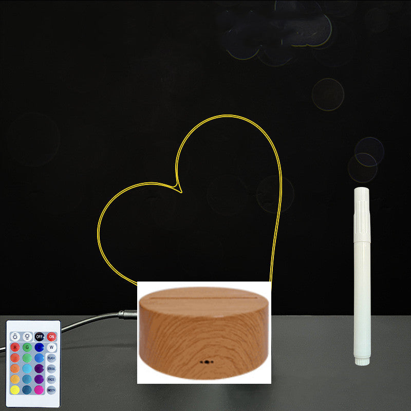 LED Acrylic Message Board - Reusable 3D Light Up Writing Board - Ever green palace