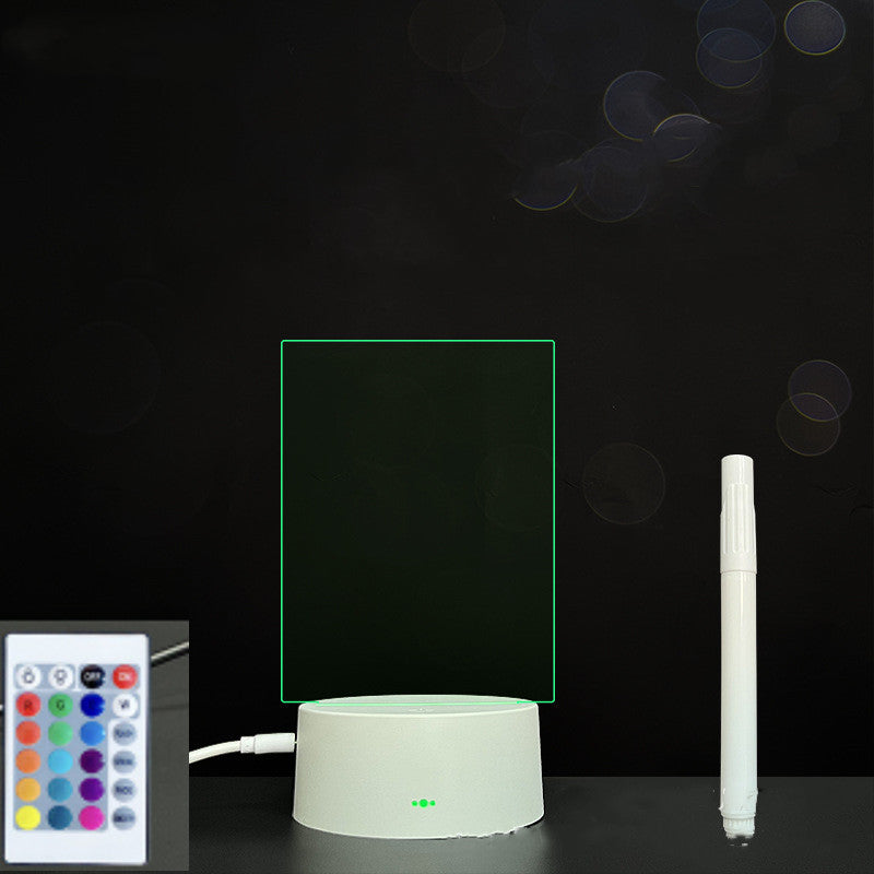 LED Acrylic Message Board - Reusable 3D Light Up Writing Board - Ever green palace