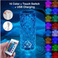 Crystal Diamond LED Touch Lamp - 16 Color Rechargeable Bedside Mood Light - Ever green palace