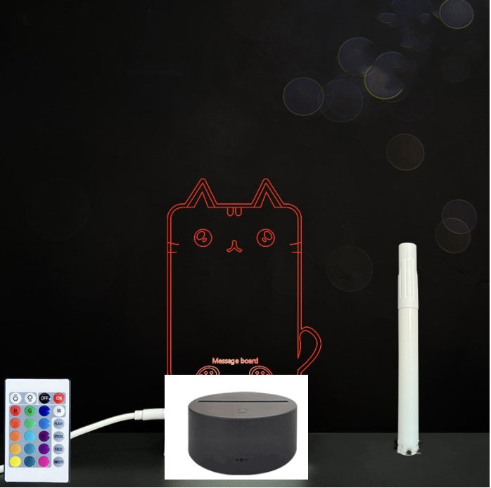 LED Acrylic Message Board - Reusable 3D Light Up Writing Board - Ever green palace