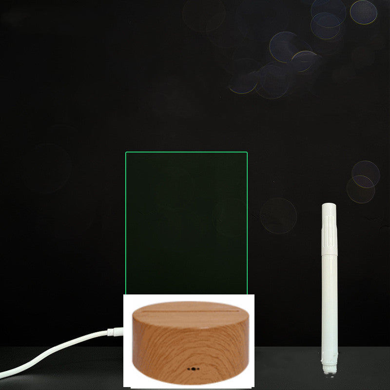 LED Acrylic Message Board - Reusable 3D Light Up Writing Board - Ever green palace