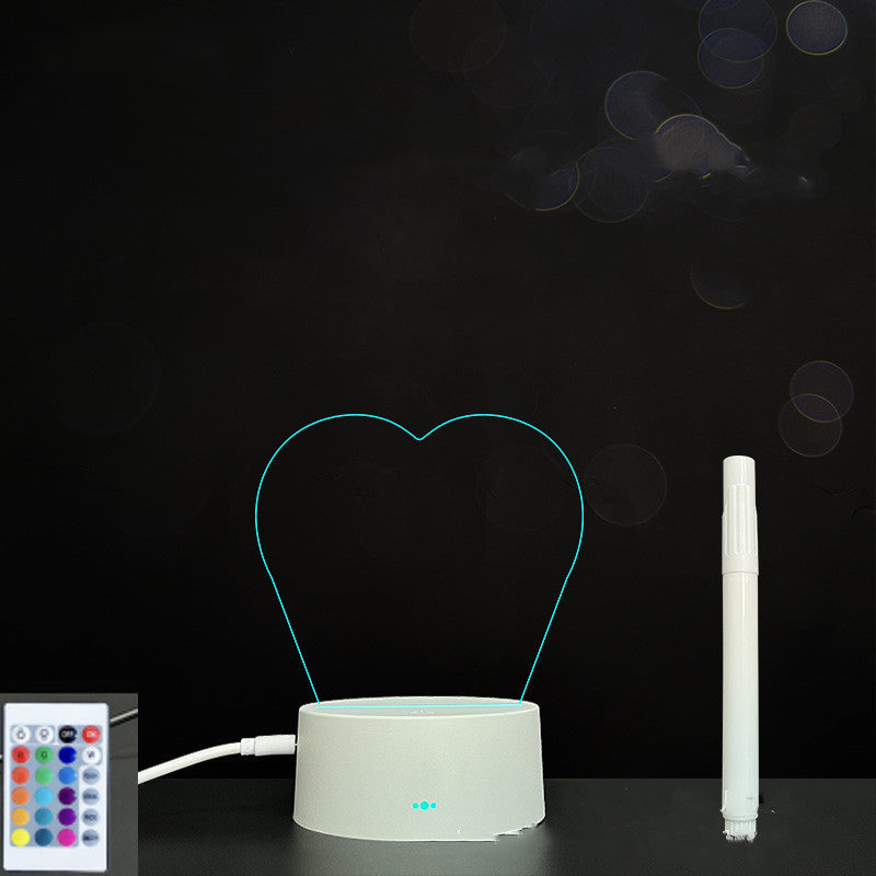 LED Acrylic Message Board - Reusable 3D Light Up Writing Board - Ever green palace