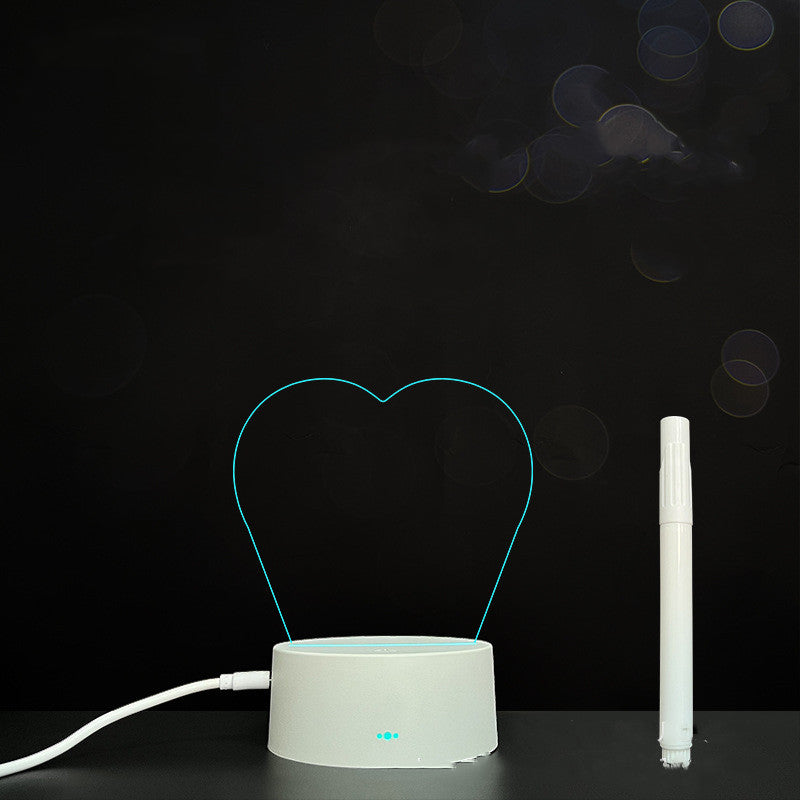 LED Acrylic Message Board - Reusable 3D Light Up Writing Board - Ever green palace