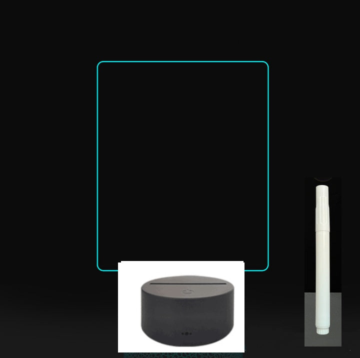 LED Acrylic Message Board - Reusable 3D Light Up Writing Board - Ever green palace