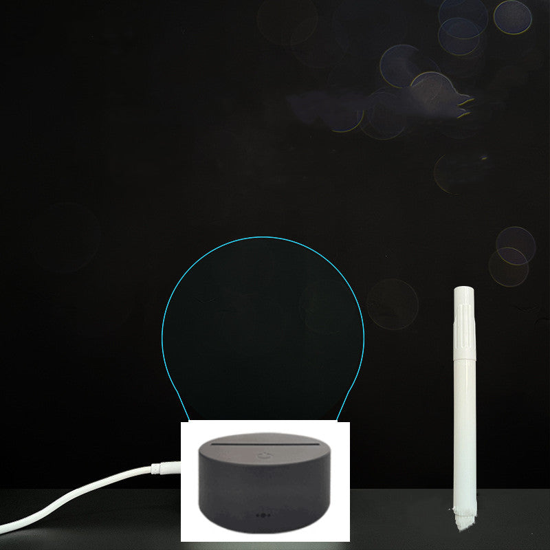 LED Acrylic Message Board - Reusable 3D Light Up Writing Board - Ever green palace