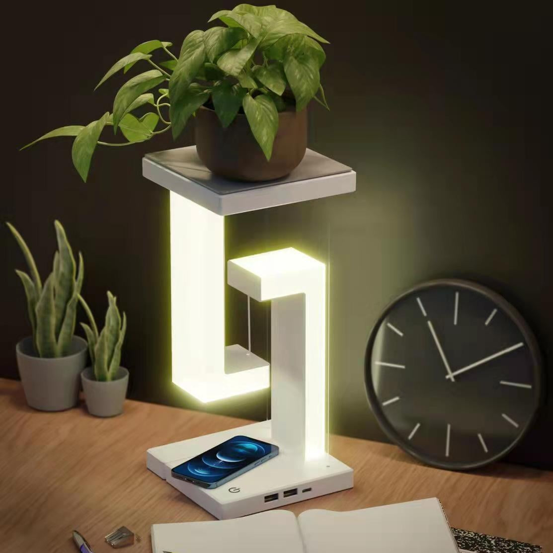 Floating Balance Lamp with Wireless Charger - Ever green palace