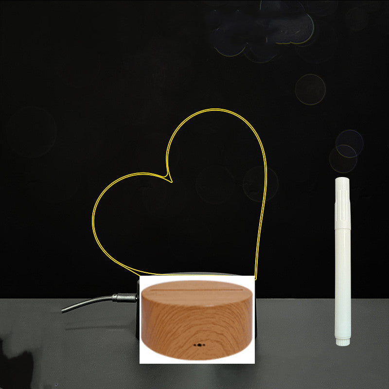 LED Acrylic Message Board - Reusable 3D Light Up Writing Board - Ever green palace