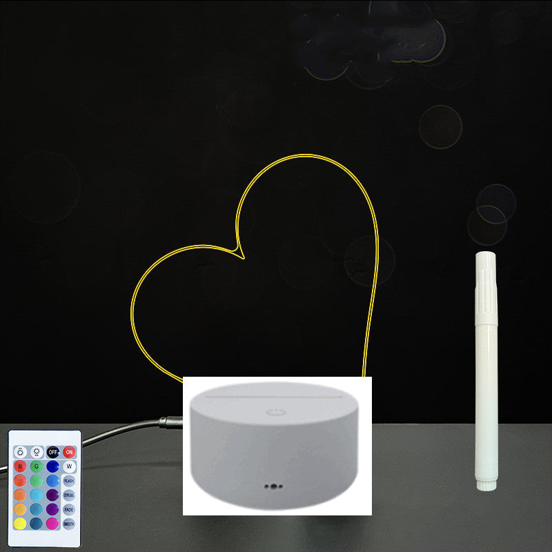 LED Acrylic Message Board - Reusable 3D Light Up Writing Board - Ever green palace