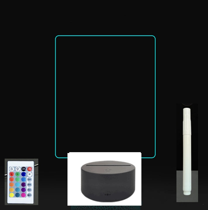 LED Acrylic Message Board - Reusable 3D Light Up Writing Board - Ever green palace