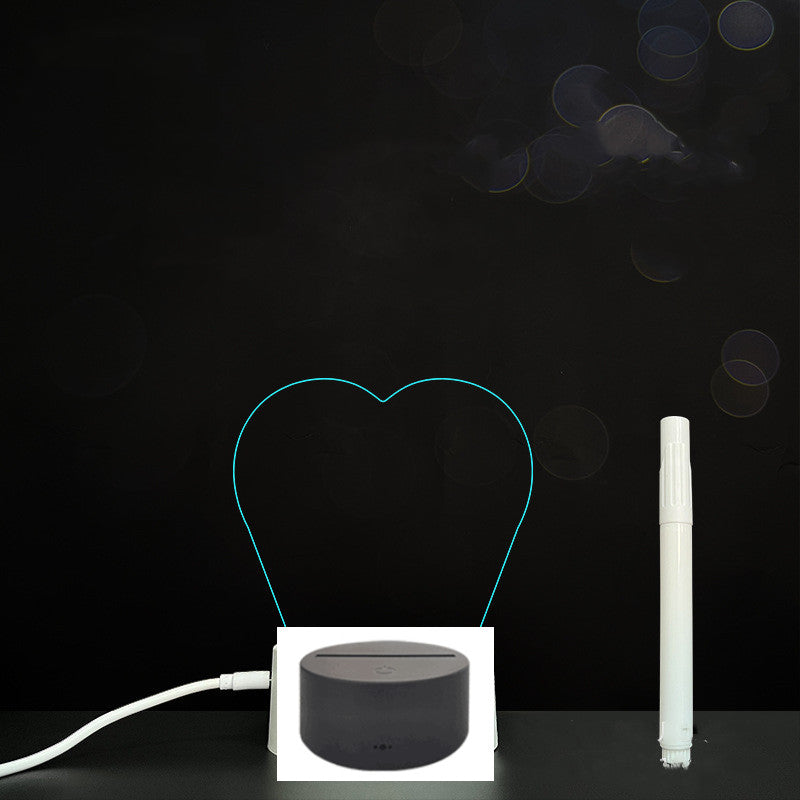 LED Acrylic Message Board - Reusable 3D Light Up Writing Board - Ever green palace