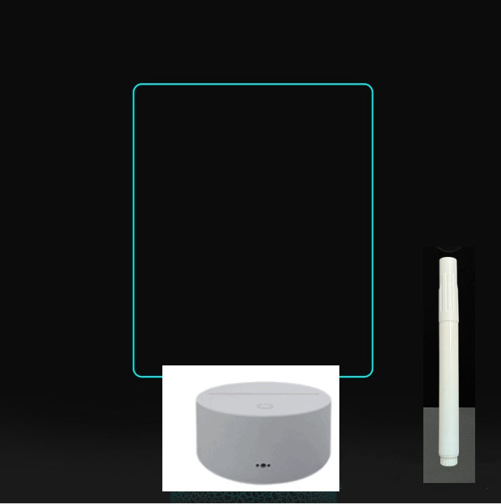 LED Acrylic Message Board - Reusable 3D Light Up Writing Board - Ever green palace