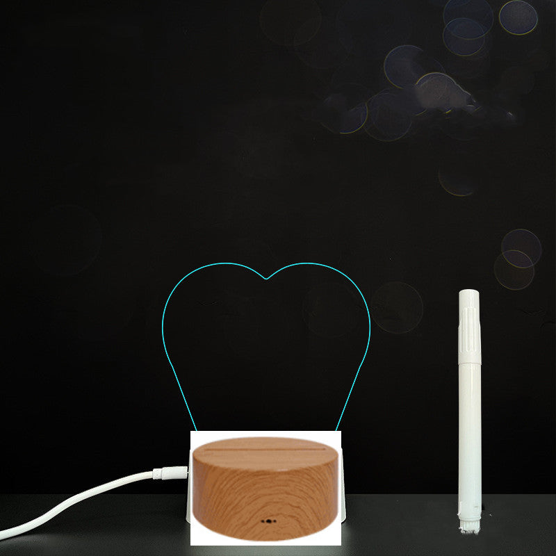 LED Acrylic Message Board - Reusable 3D Light Up Writing Board - Ever green palace