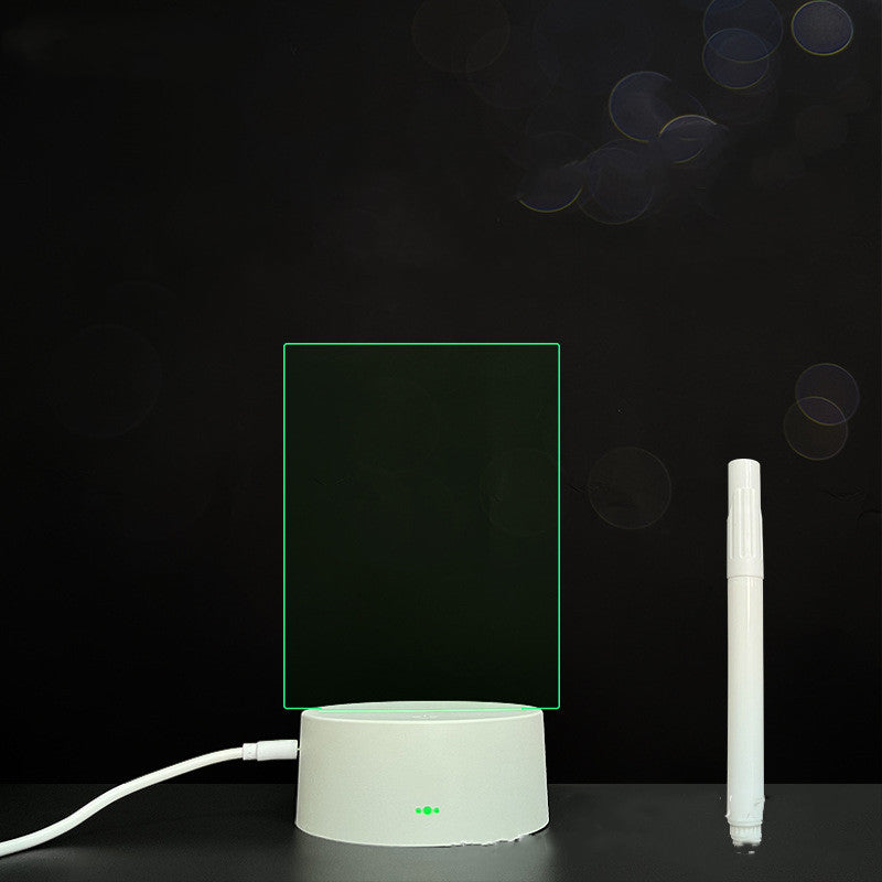 LED Acrylic Message Board - Reusable 3D Light Up Writing Board - Ever green palace