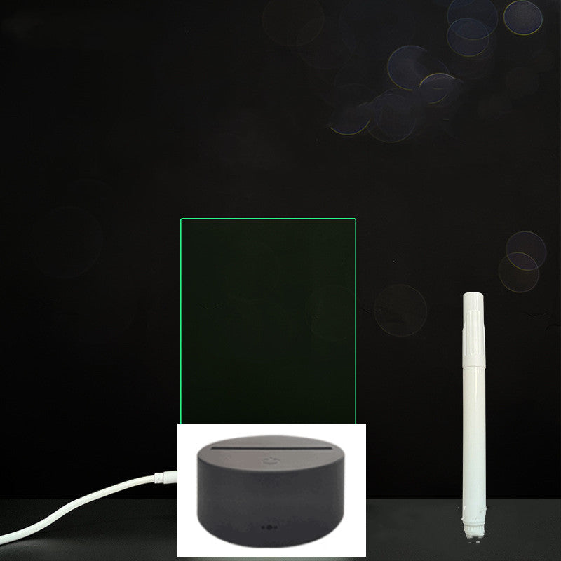 LED Acrylic Message Board - Reusable 3D Light Up Writing Board - Ever green palace