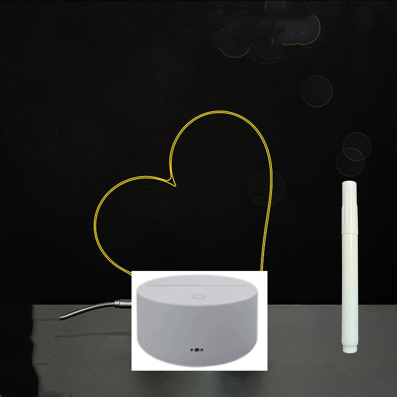 LED Acrylic Message Board - Reusable 3D Light Up Writing Board - Ever green palace