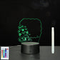 LED Acrylic Message Board - Reusable 3D Light Up Writing Board - Ever green palace
