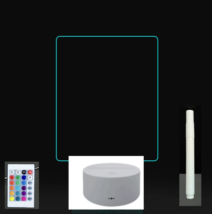 LED Acrylic Message Board - Reusable 3D Light Up Writing Board - Ever green palace