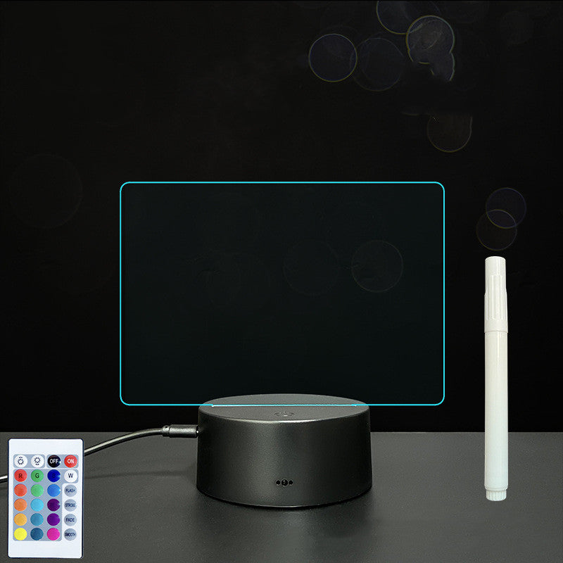 LED Acrylic Message Board - Reusable 3D Light Up Writing Board - Ever green palace