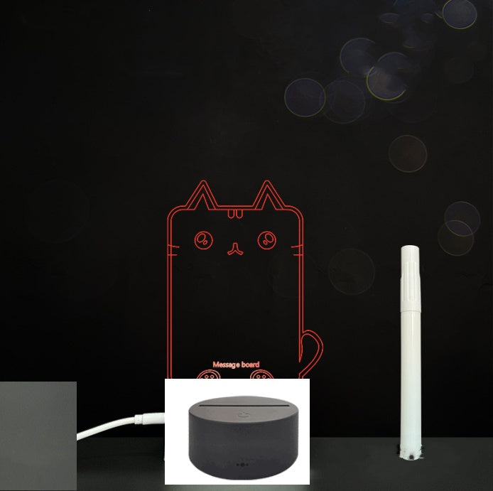 LED Acrylic Message Board - Reusable 3D Light Up Writing Board - Ever green palace