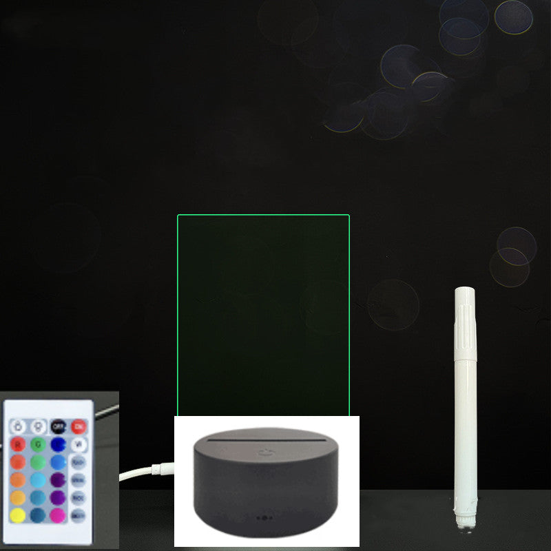 LED Acrylic Message Board - Reusable 3D Light Up Writing Board - Ever green palace