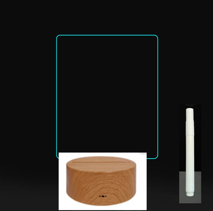 LED Acrylic Message Board - Reusable 3D Light Up Writing Board - Ever green palace