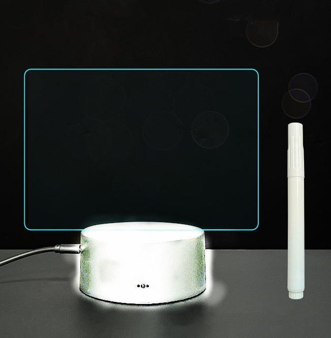 LED Acrylic Message Board - Reusable 3D Light Up Writing Board - Ever green palace