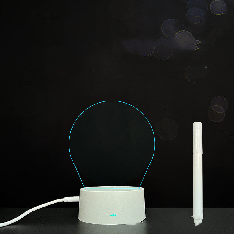 LED Acrylic Message Board - Reusable 3D Light Up Writing Board - Ever green palace