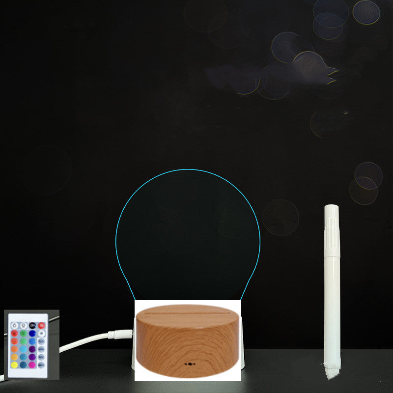 LED Acrylic Message Board - Reusable 3D Light Up Writing Board - Ever green palace