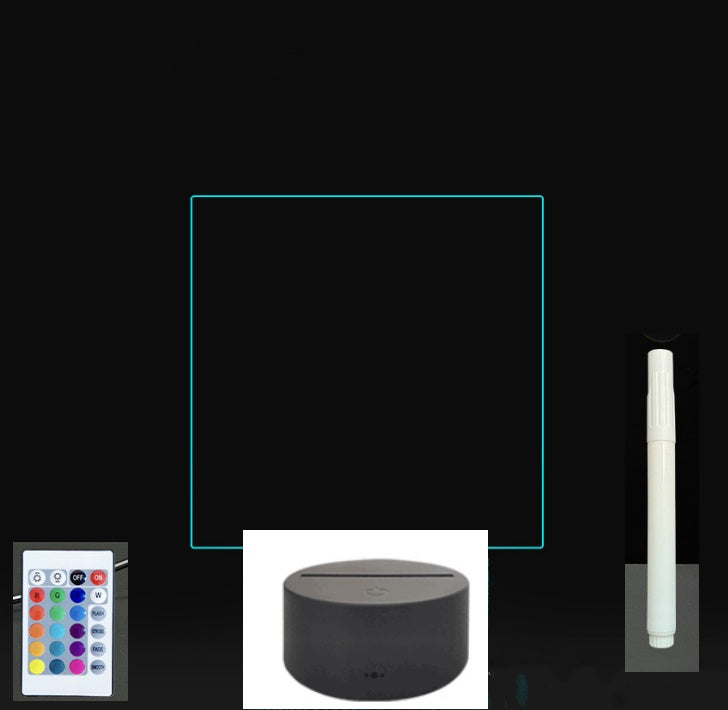 LED Acrylic Message Board - Reusable 3D Light Up Writing Board - Ever green palace