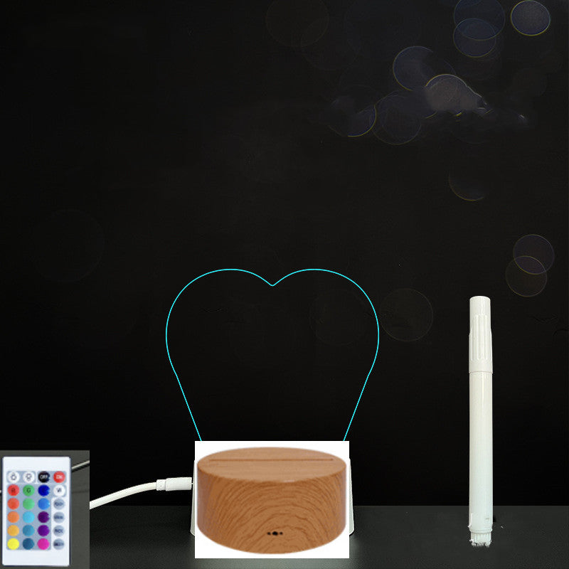 LED Acrylic Message Board - Reusable 3D Light Up Writing Board - Ever green palace