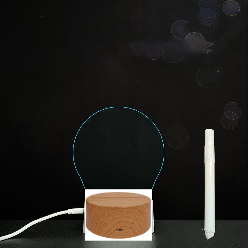 LED Acrylic Message Board - Reusable 3D Light Up Writing Board - Ever green palace