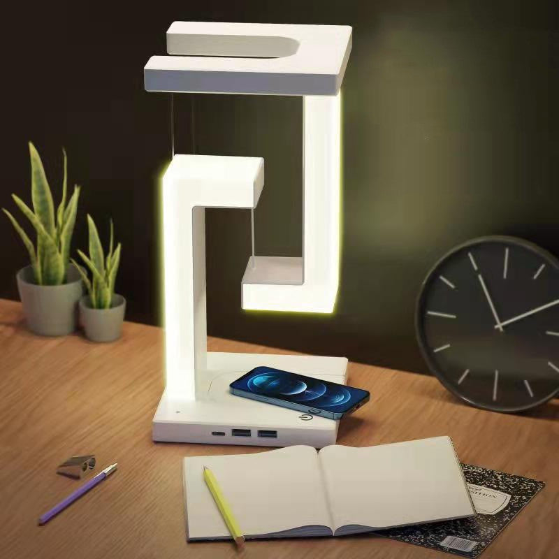 Floating Balance Lamp with Wireless Charger - Ever green palace
