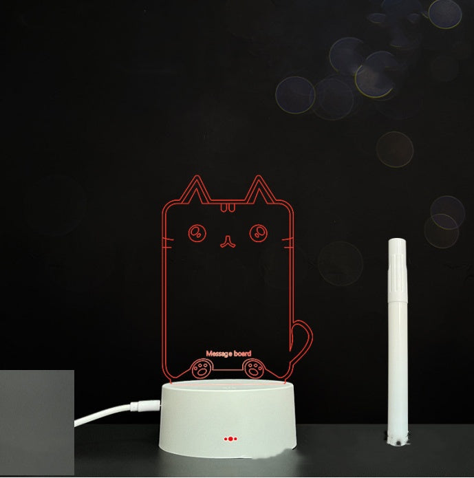 LED Acrylic Message Board - Reusable 3D Light Up Writing Board - Ever green palace