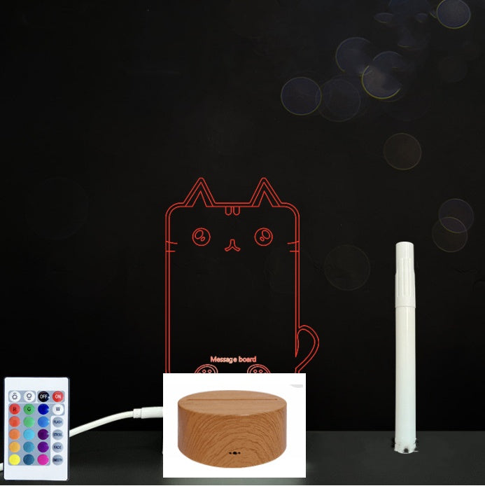 LED Acrylic Message Board - Reusable 3D Light Up Writing Board - Ever green palace