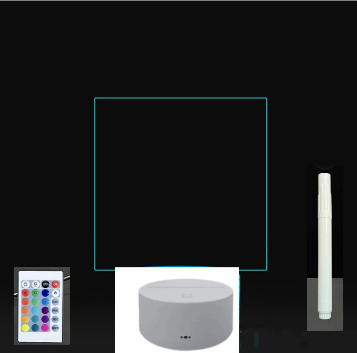 LED Acrylic Message Board - Reusable 3D Light Up Writing Board - Ever green palace