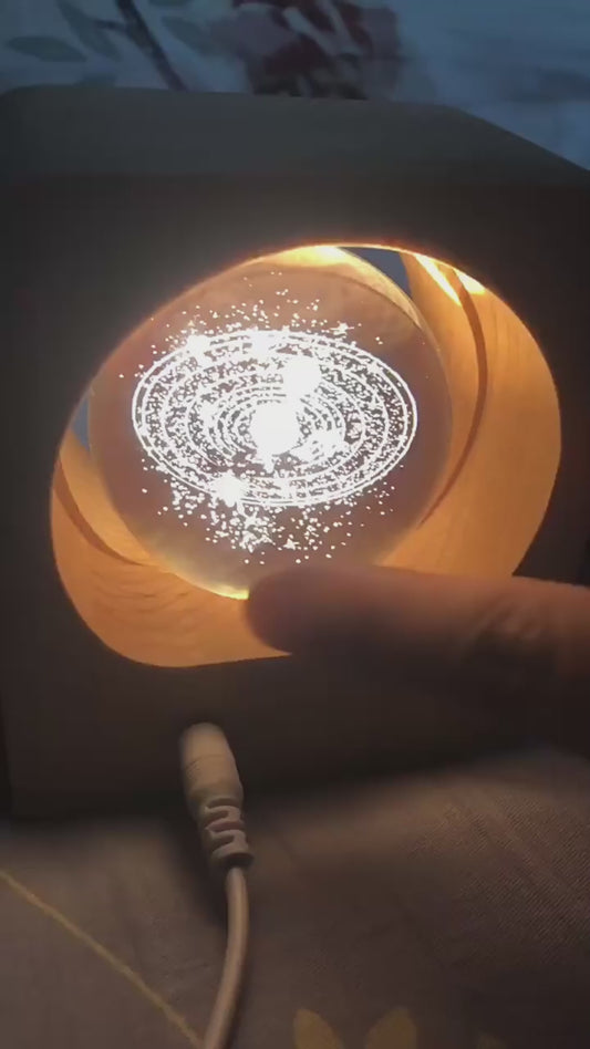 3D Crystal Ball LED Night Light - Romantic Bedroom Decor Lamp